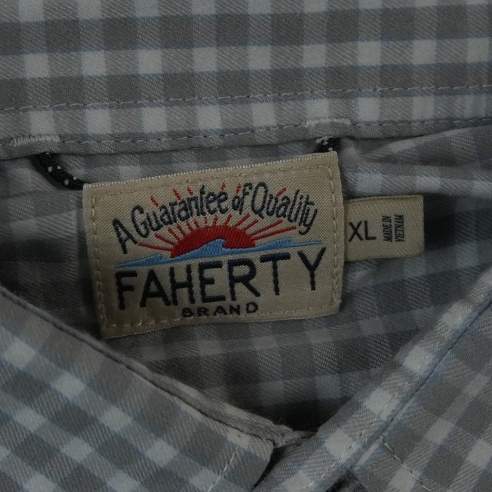 Faherty Gingham Supima Cotton Nylon Button Down S… - image 8